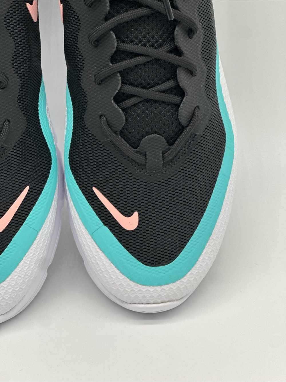 Nike Women’s Black Turquoise Pink Air Max-Style Sneakers - Picture 3 of 10